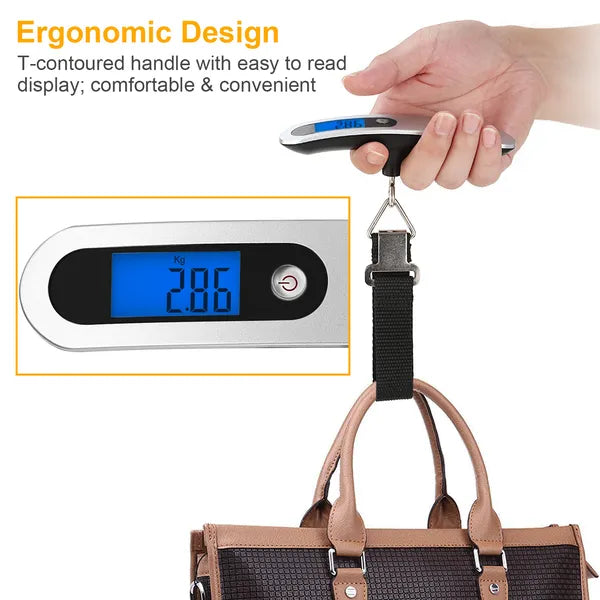 Portable Digital Luggage Scale 50kg 10g LCD Hanging Luggage Scale Electronic Digital Weight Scale For Travel Household