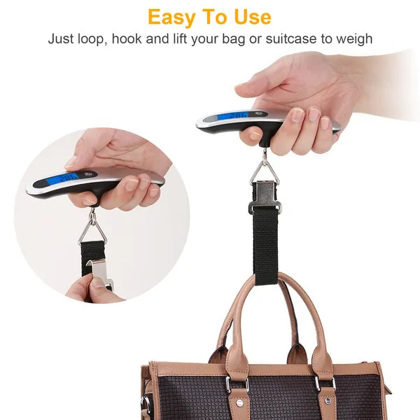 Portable Digital Luggage Scale 50kg 10g LCD Hanging Luggage Scale Electronic Digital Weight Scale For Travel Household